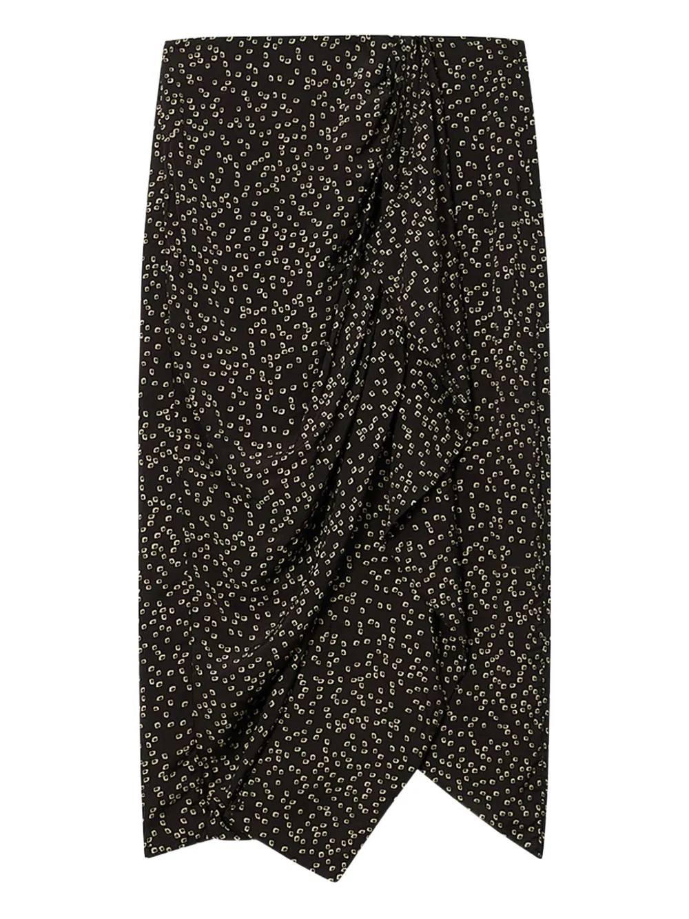 Isabel Marant Étoile Zaine Draped Midi Skirt In Black