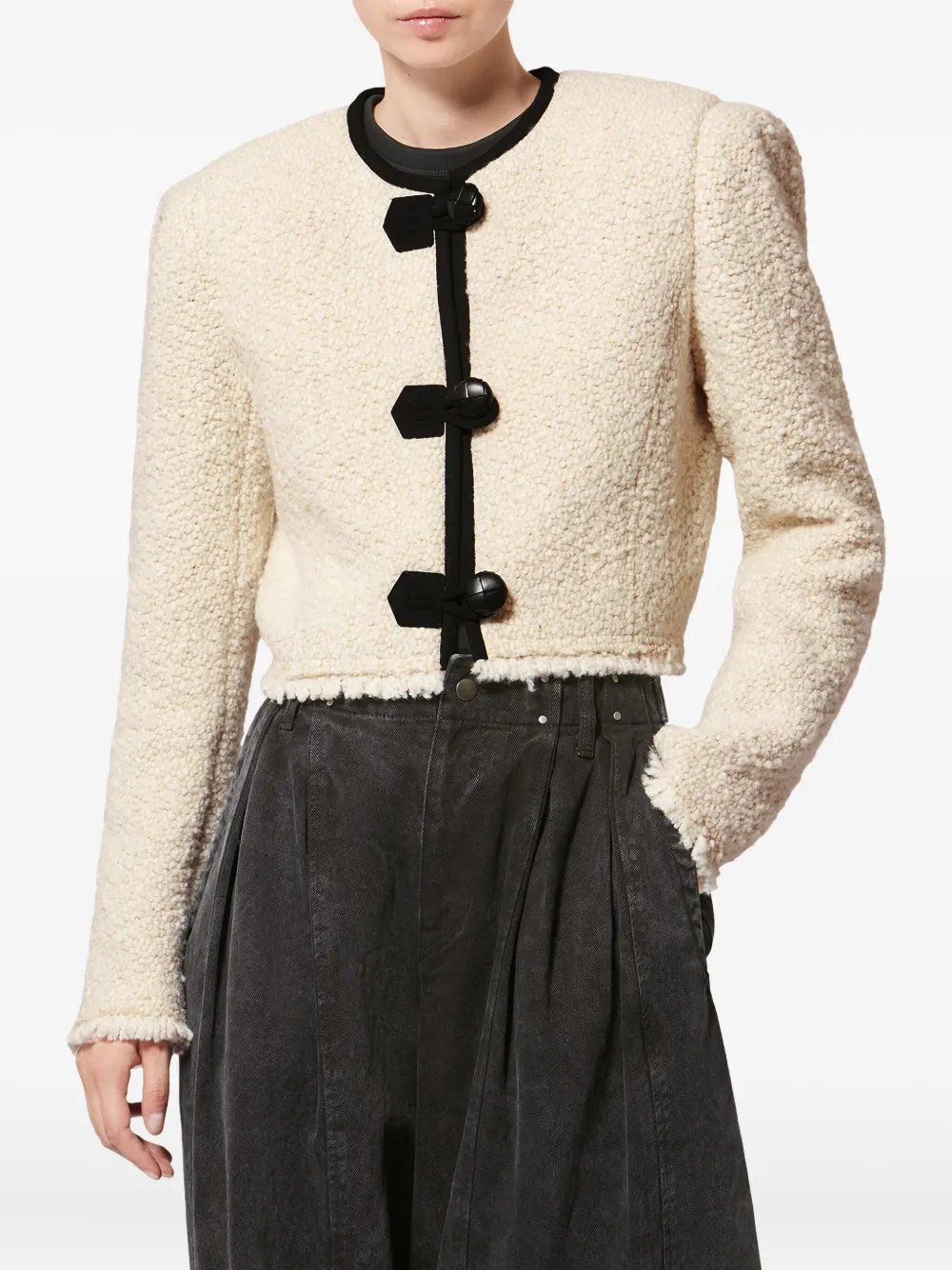 Isabel Marant Gradilia Button Jacket In Neutral