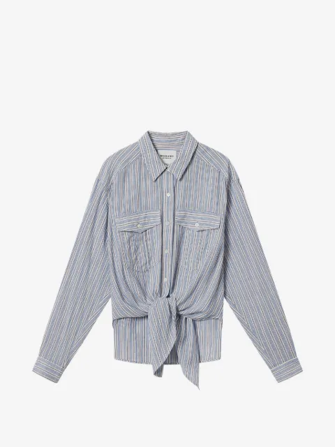 MARANT ÉTOILE Nath striped tie-front jacket