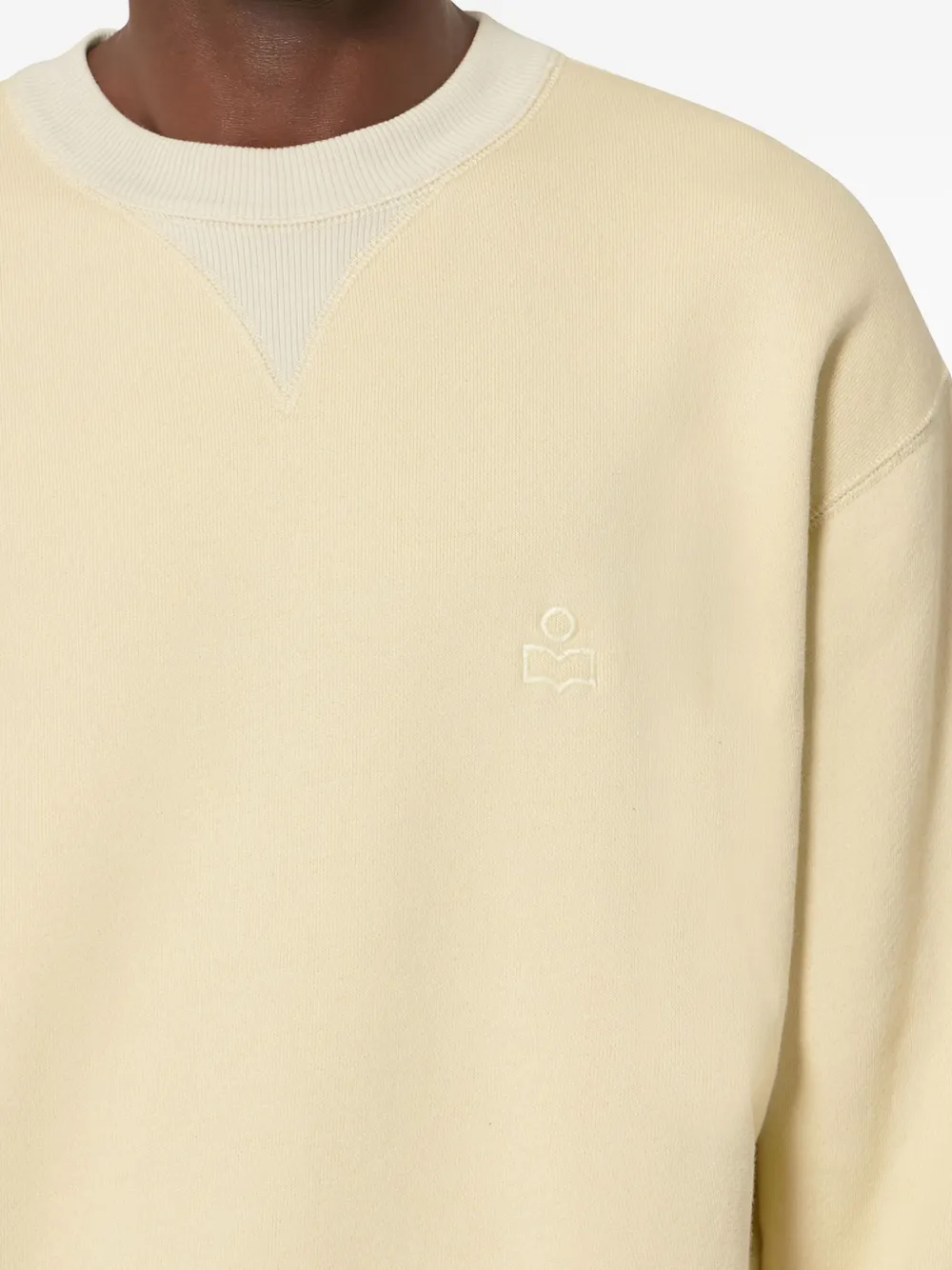 MARANT MIKER sweater met borduurwerk Geel