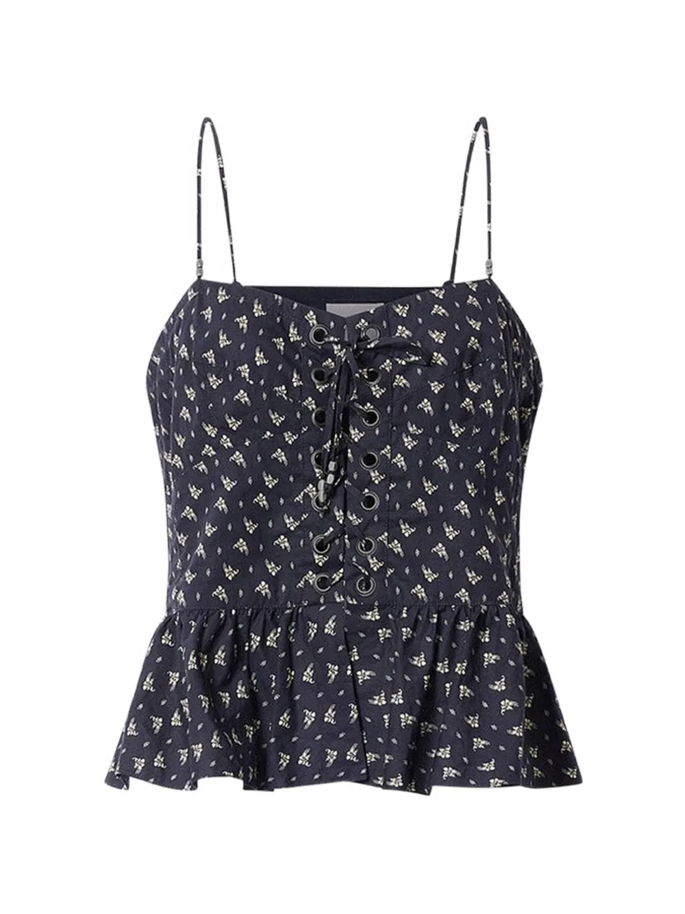 MARANT ÉTOILE Top Dolma a fiori - Nero