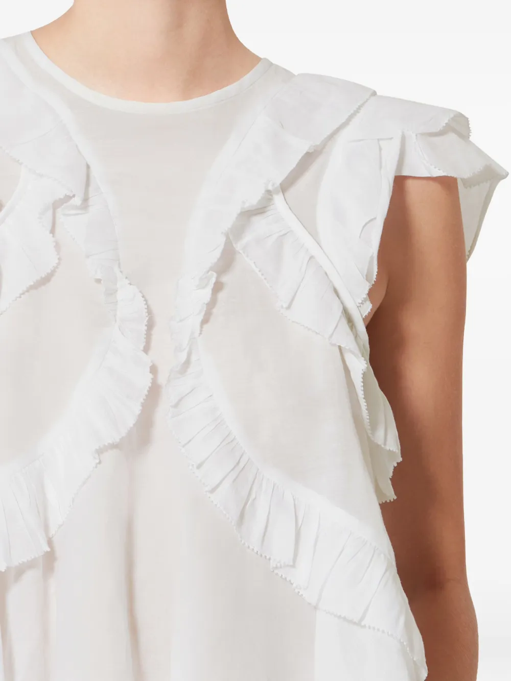 Isabel Marant Étoile Nalou Ruffled Top In White