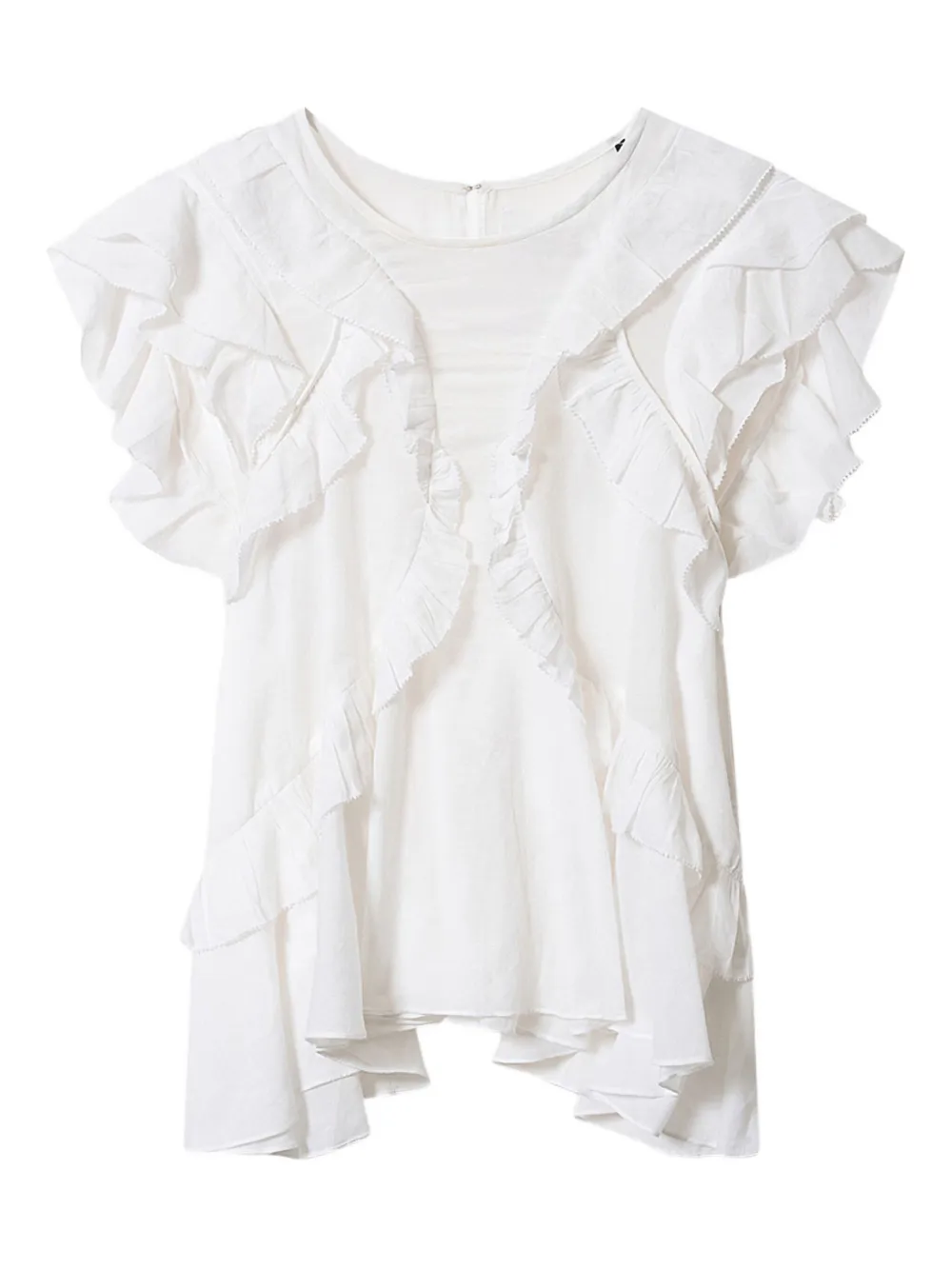 Isabel Marant Étoile Nalou Ruffled Top In White