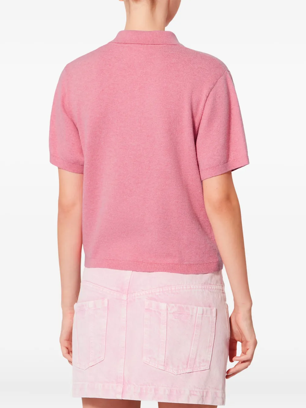 Isabel Marant Étoile Althea Buttoned Logo Polo Top In Pink