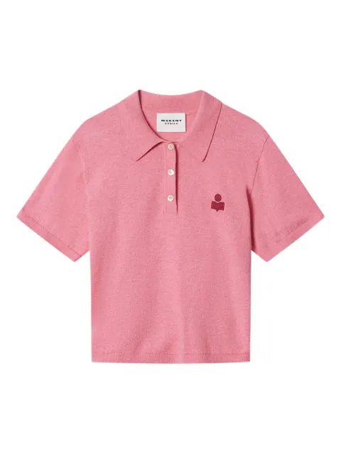 MARANT ÉTOILE Althea buttoned logo polo top