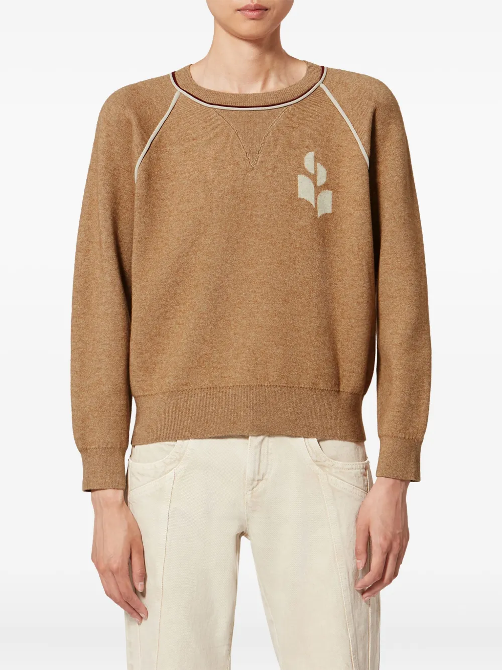 Isabel Marant Étoile Loriby Logo Sweater In Brown