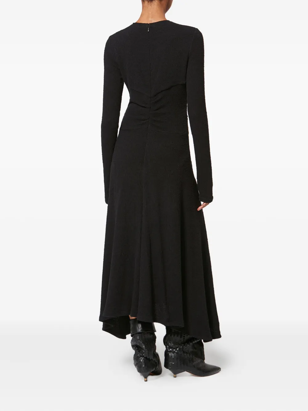 Isabel Marant Ruched Flora Maxi Dress In Black