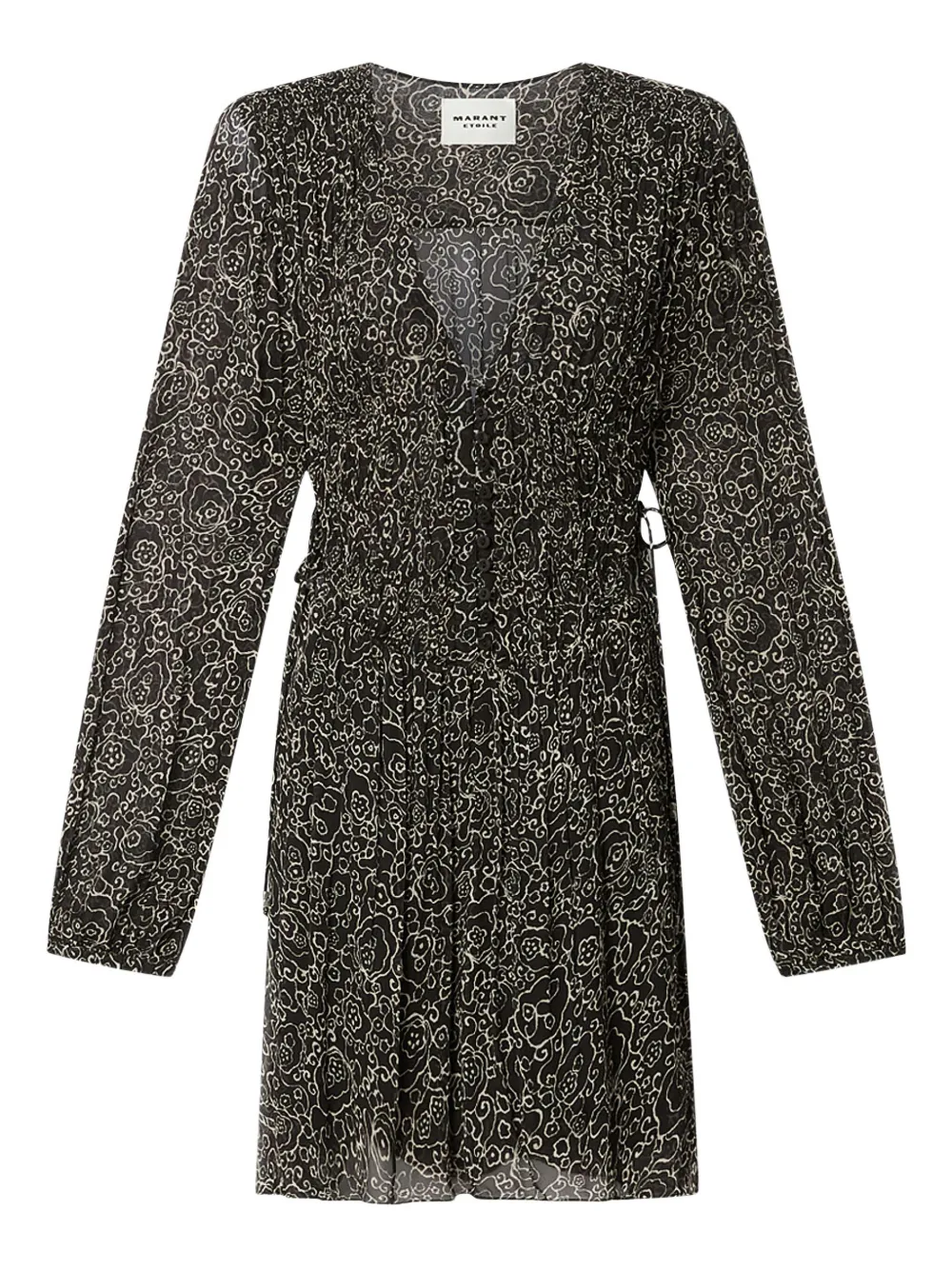 MARANT ÉTOILE robe courte Loriena à fleurs | noir | Image 1