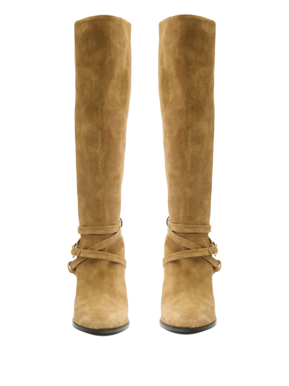 Isabel Marant 90mm Ieva Twin Strap Knee-high Boots In Burgundy