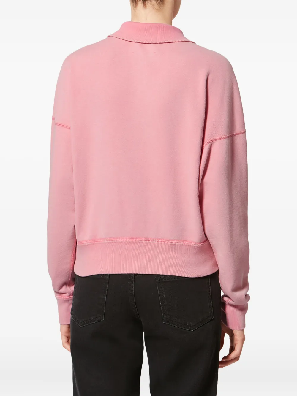 Isabel Marant Étoile Ross Zip Logo Sweatshirt In Pink
