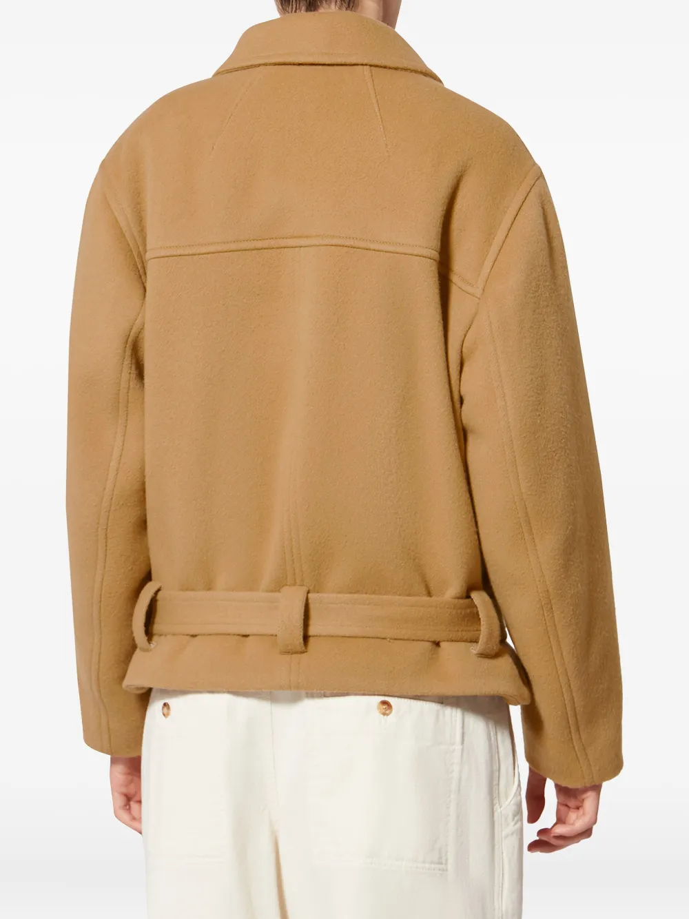 Isabel Marant Warna Belted Double-breasted Coat In Neutral