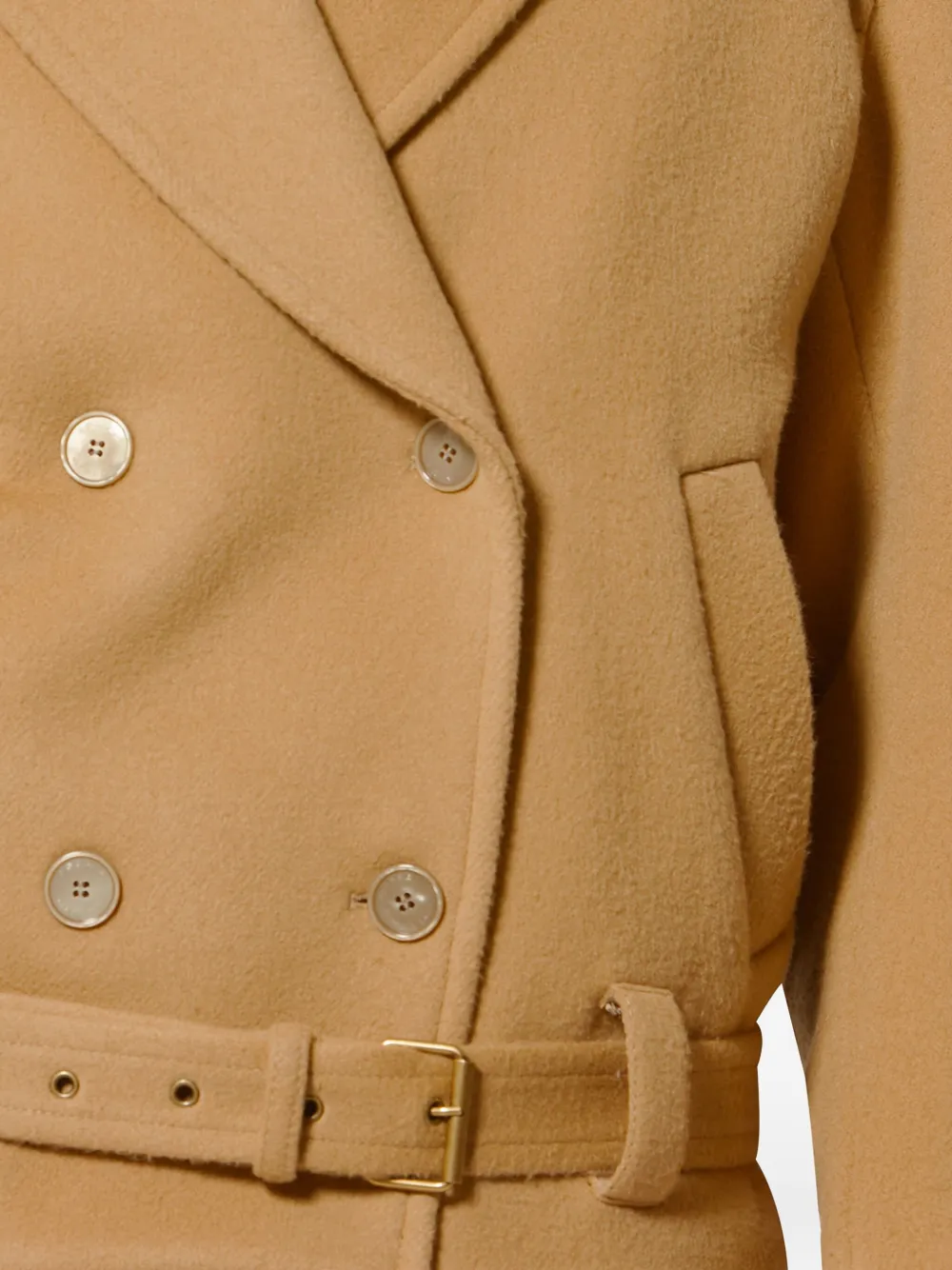 Isabel Marant Warna Belted Double-breasted Coat In Neutral
