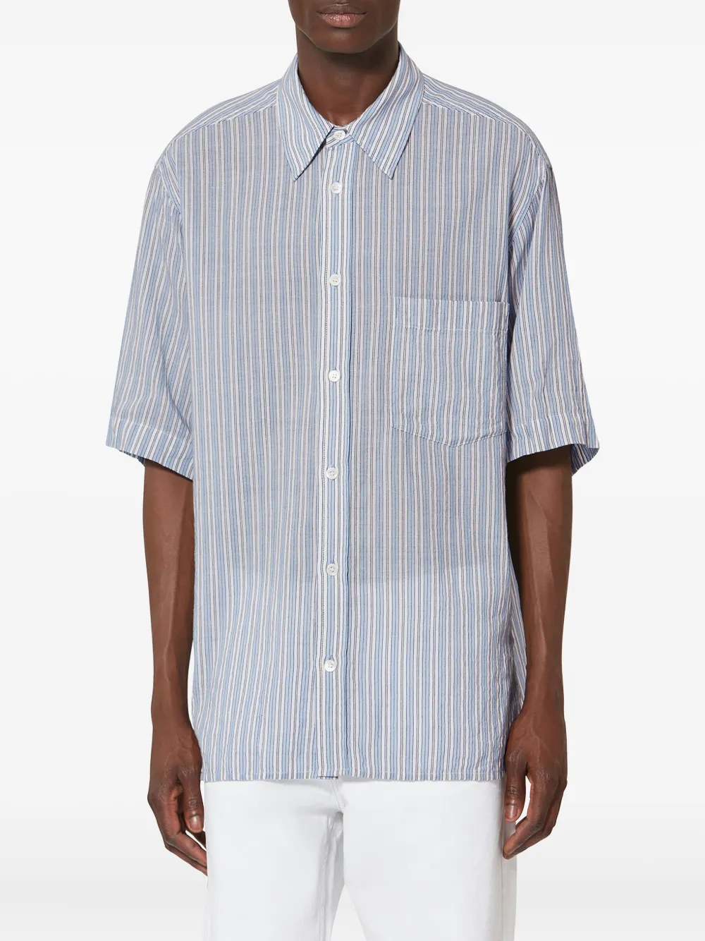 Marant Labilio Striped Shirt - Blue 