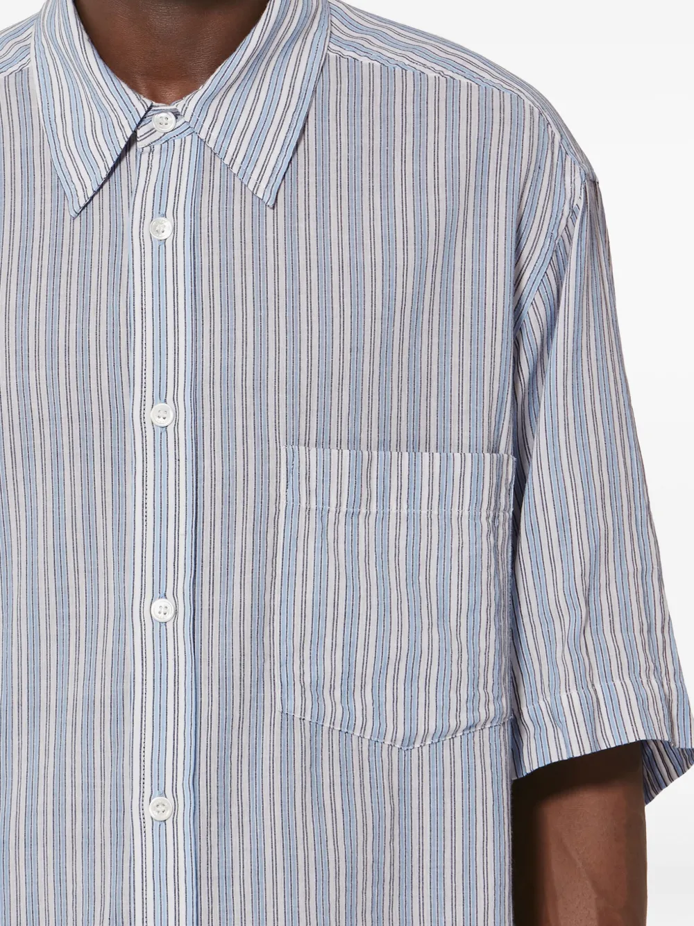 MARANT LABILIO gestreept overhemd Blauw