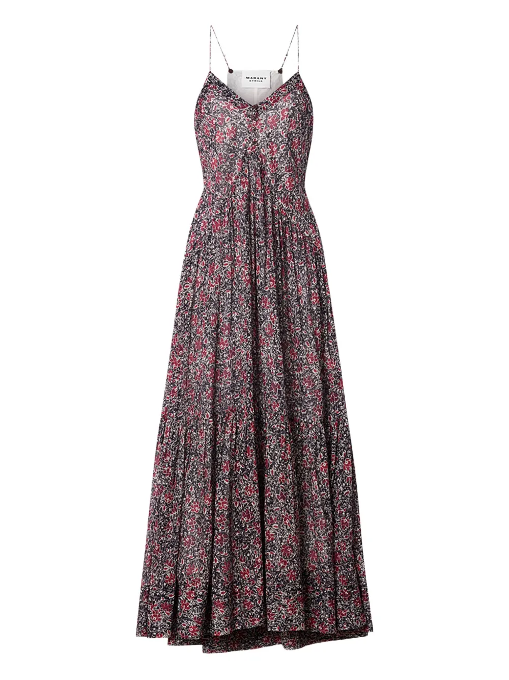 MARANT ÉTOILE robe mi-longue Sabba à fleurs | noir | Image 1