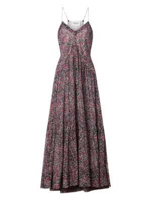 PINKO floral-print Tiered Maxi Dress | Pink | FARFETCH