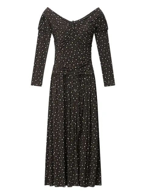 ISABEL MARANT x GIOVANA off-shoulder polka-dot dress