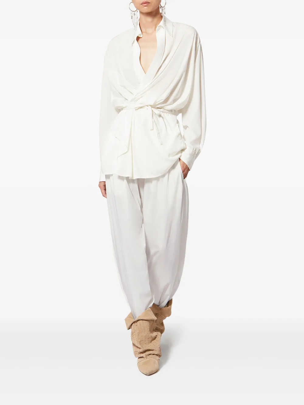 ISABEL MARANT x Inaya broek met trekkoord - Wit