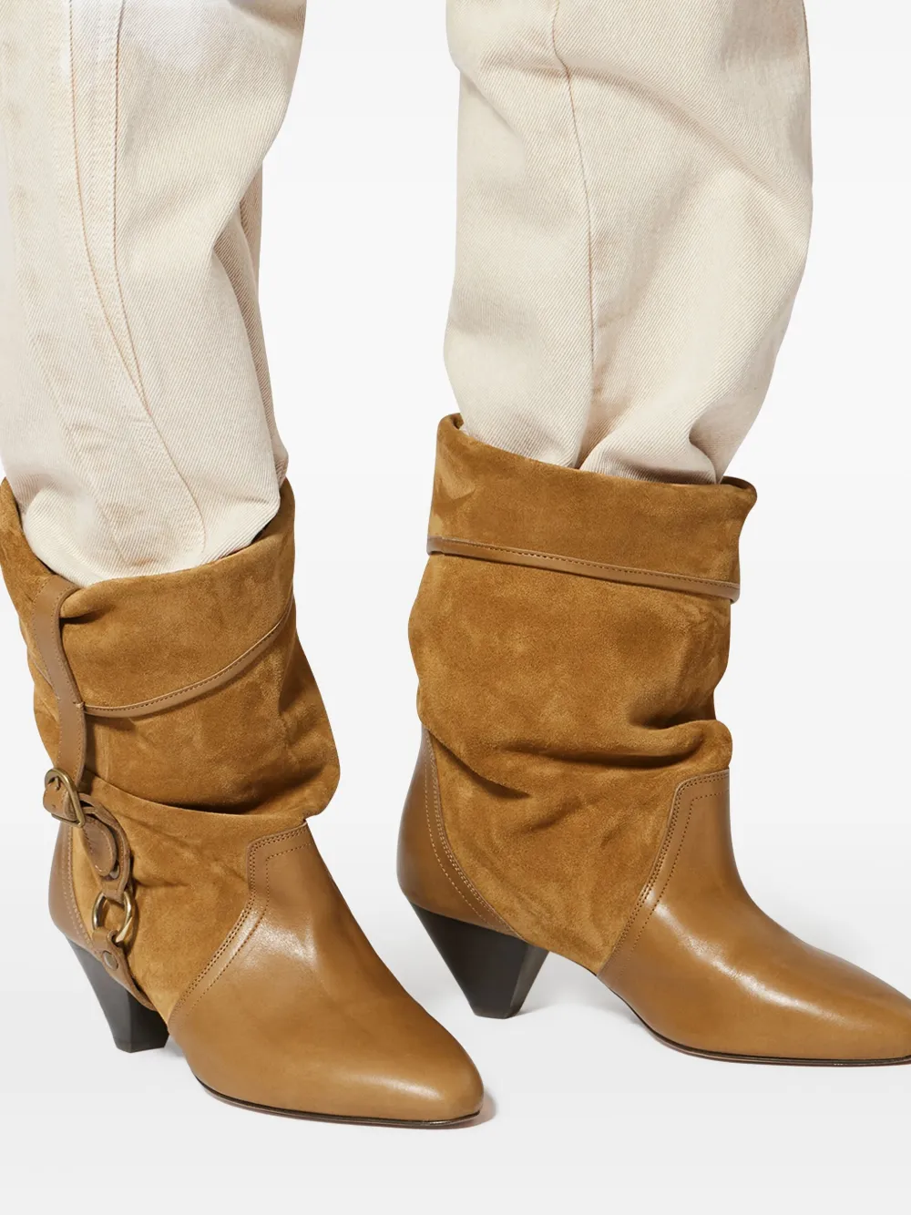 Isabel Marant 55mm Darner Buckled Boots In Multi