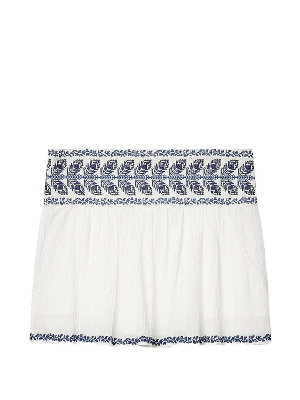 MARANT ÉTOILE Picadilia embroidered mini skirt - Bianco