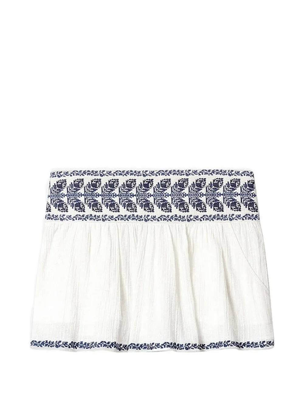 MARANT ÉTOILE Picadilia embroidered mini skirt - Bianco