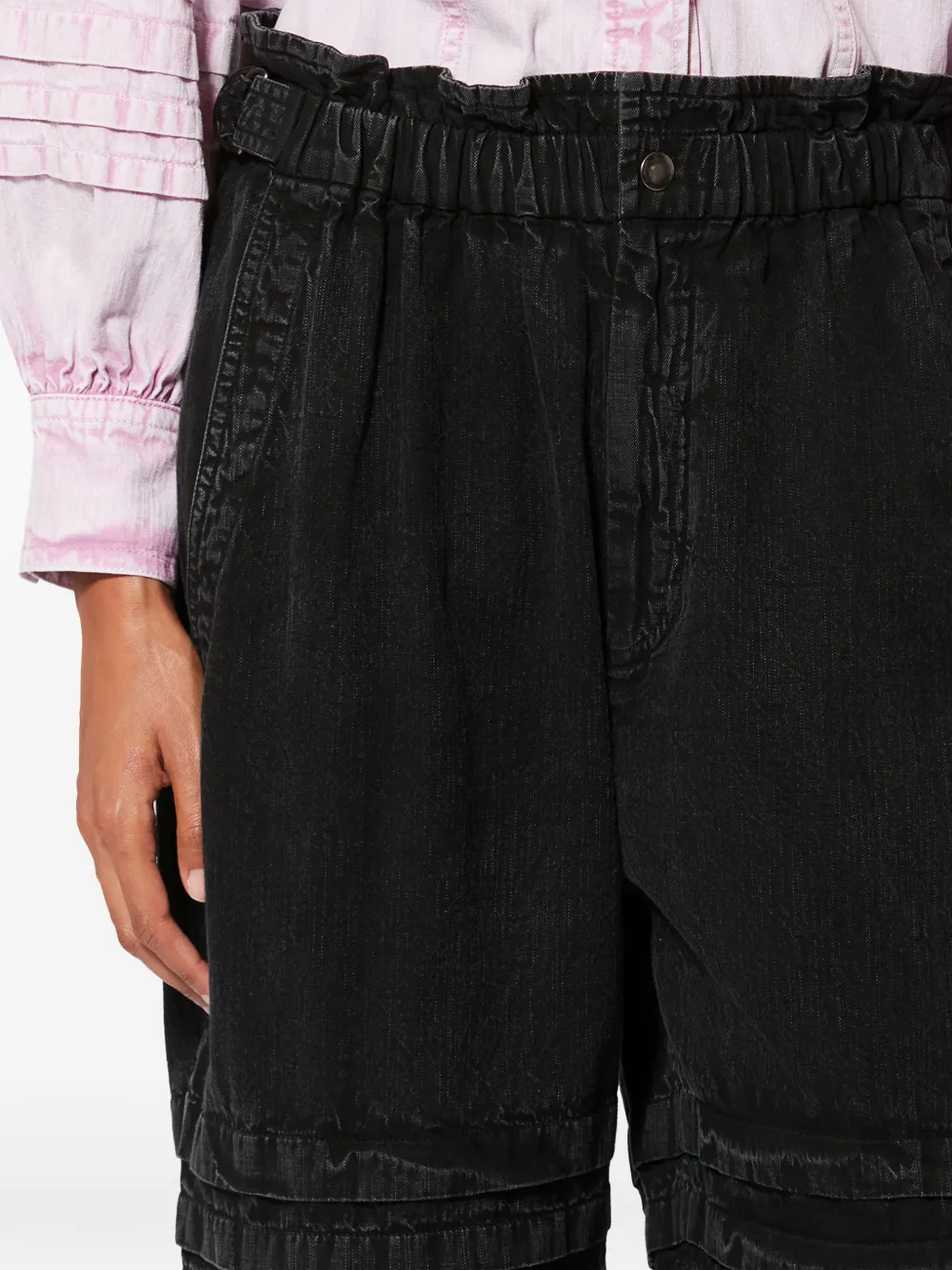 Isabel Marant Étoile Mellya Ruffled-detail Trousers In Black