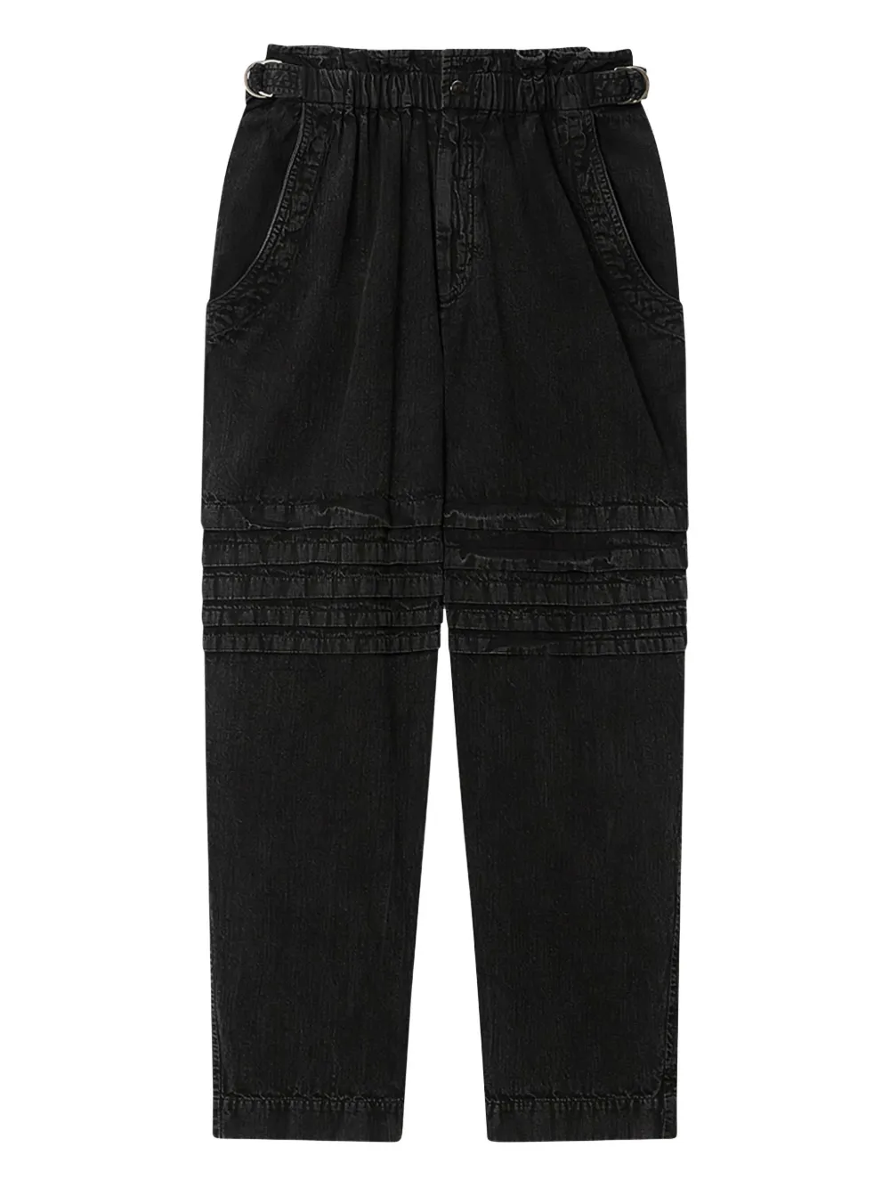 Isabel Marant Étoile Mellya Ruffled-detail Trousers In Black