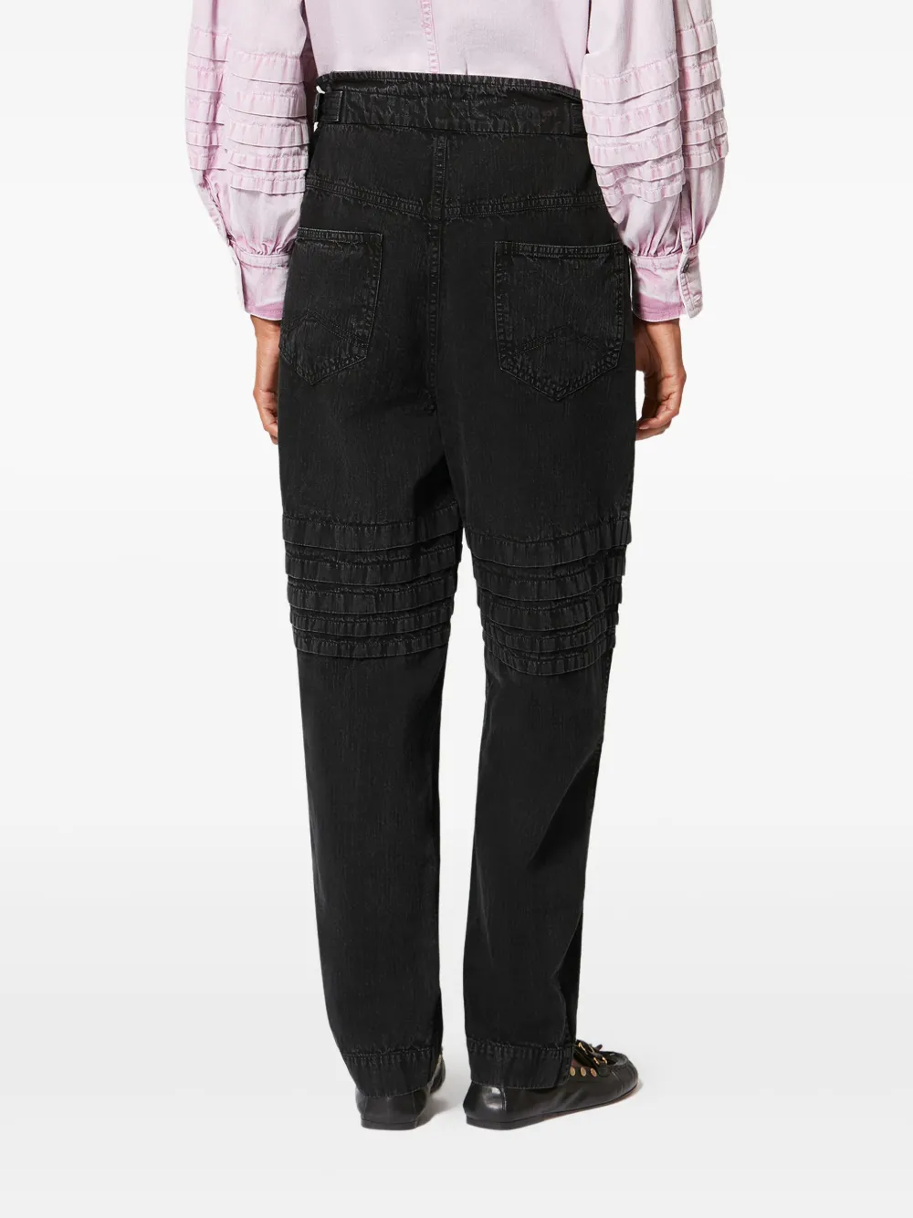Isabel Marant Étoile Mellya Ruffled-detail Trousers In Black