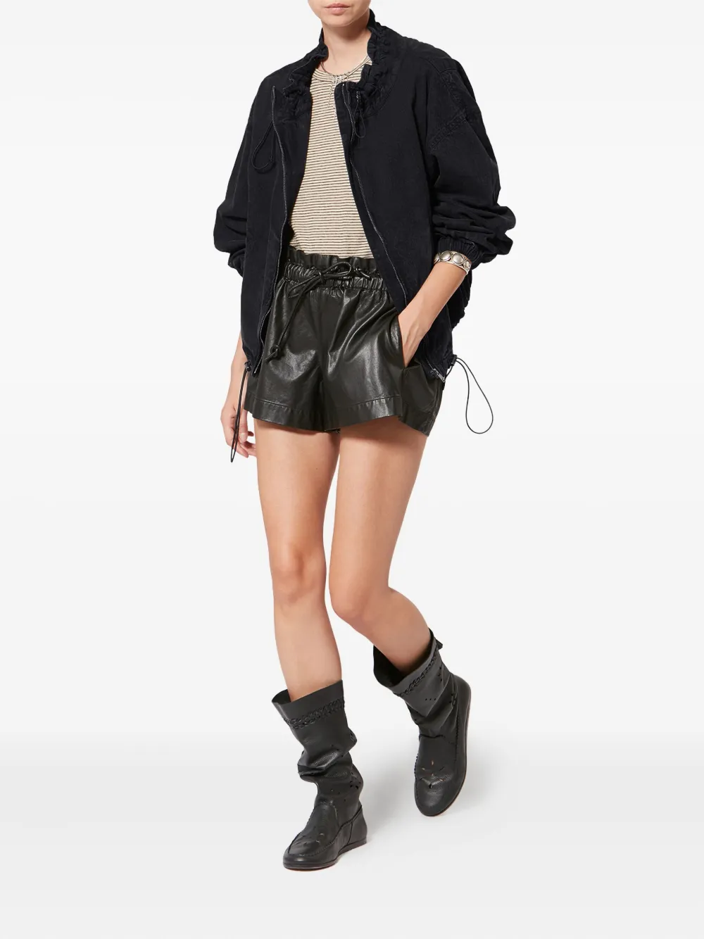 Isabel Marant Étoile Plume Cotton Jacket In Black