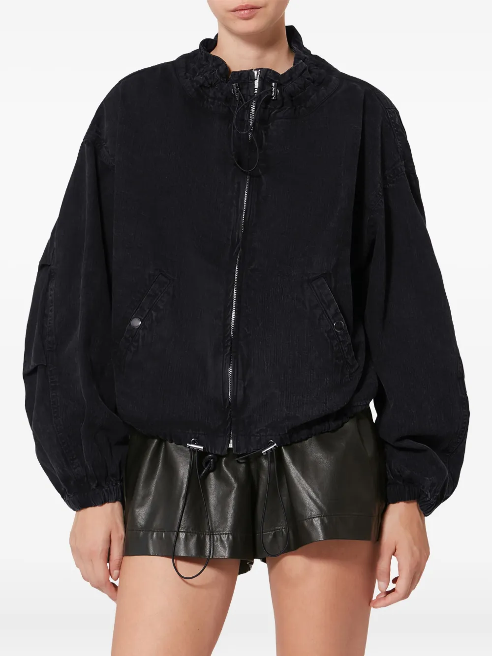 Isabel Marant Étoile Plume Cotton Jacket In Black