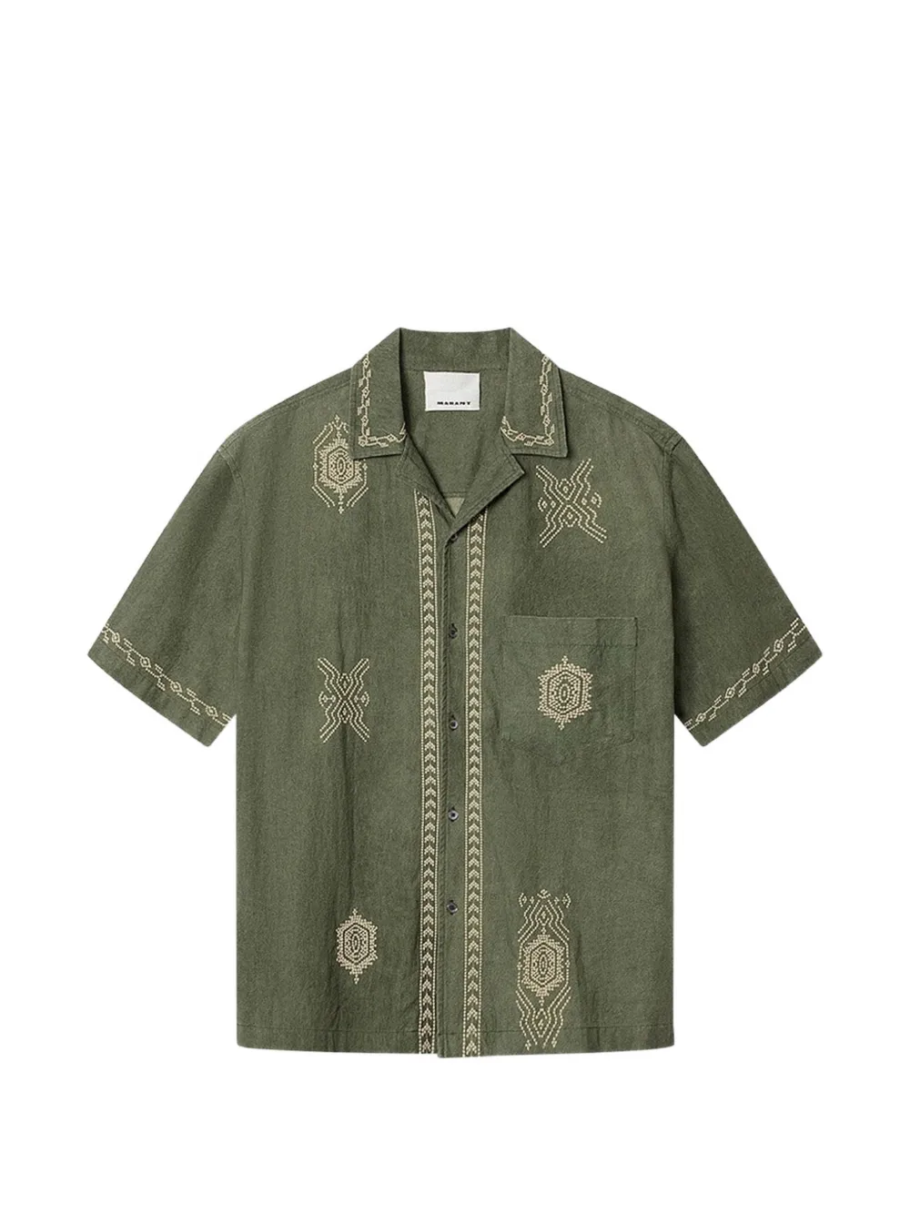 MARANT Camicia Zekim con ricamo - Verde