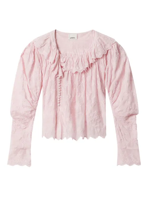 ISABEL MARANT Zelly ruffled embroidered top