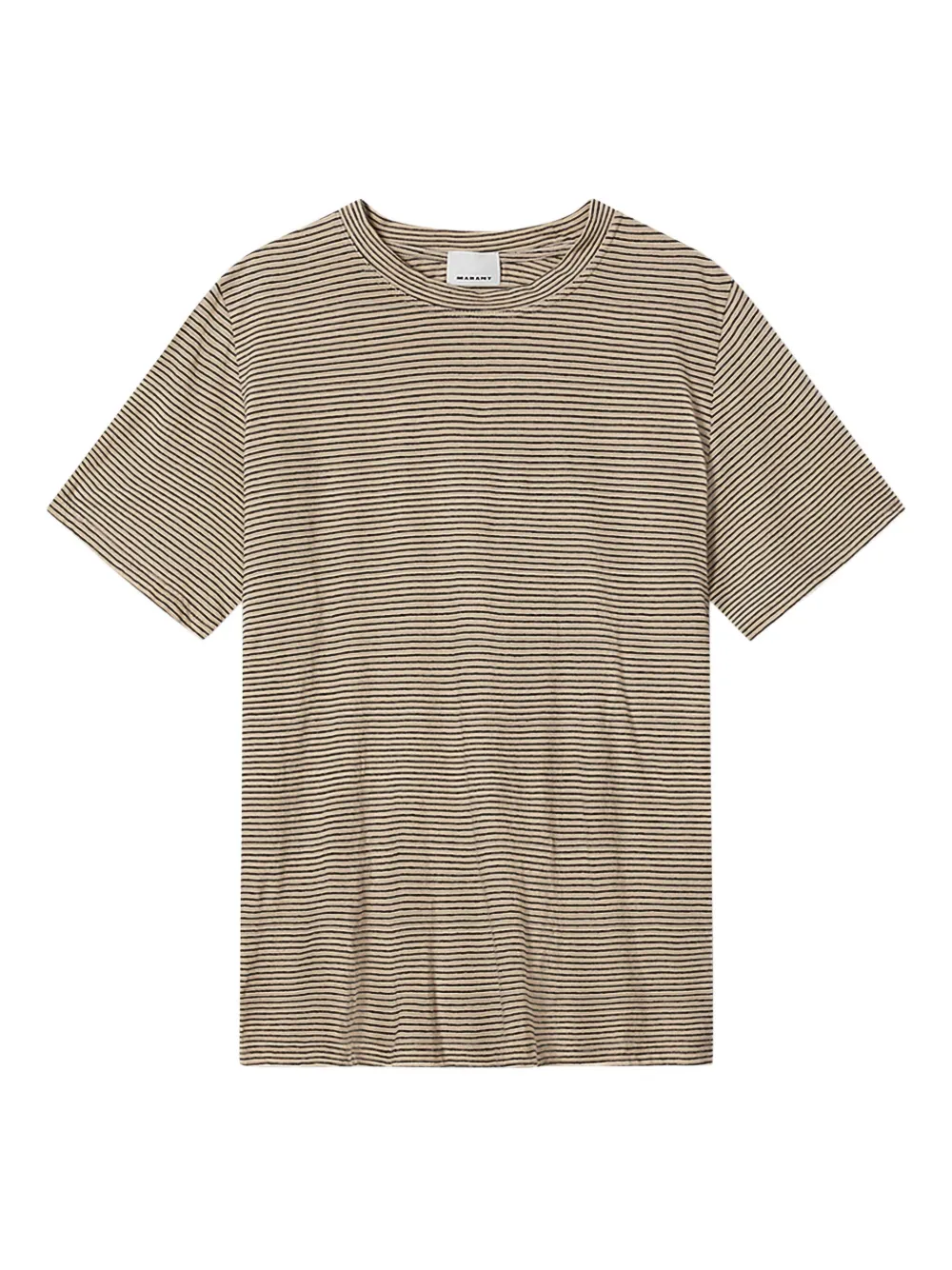 Isabel Marant Gestreiftes Leon T-shirt In Brown