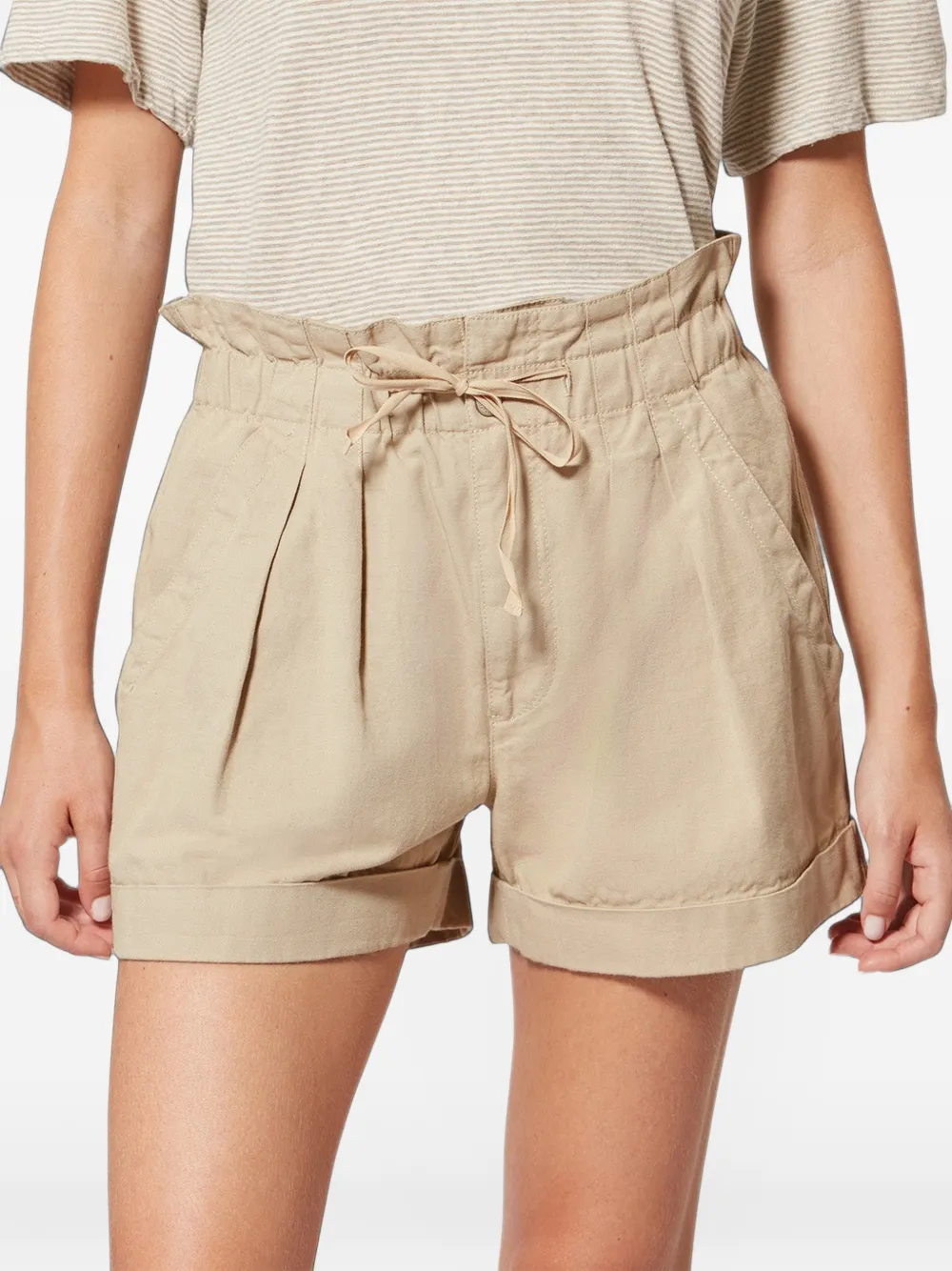 MARANT ÉTOILE Nirma shorts met striksluiting Beige