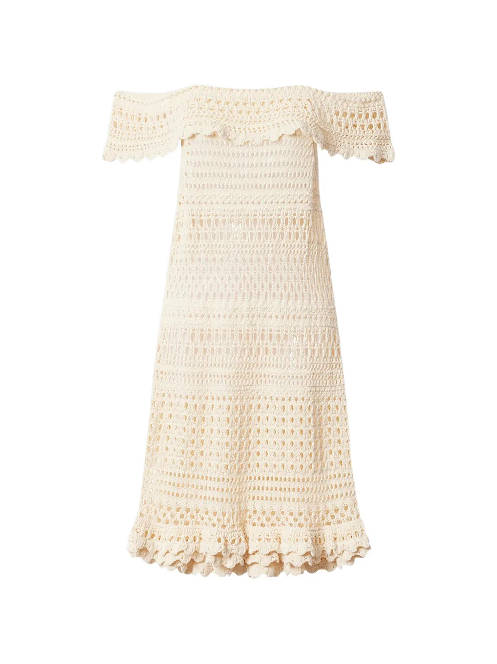 MARANT ÉTOILE Zoa crochet mini dress - Toni neutri