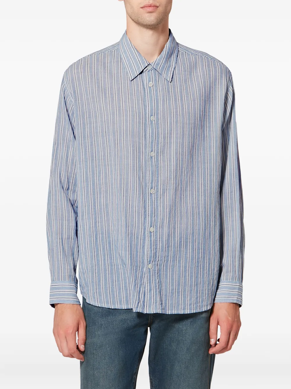  Marant Cybilio Striped Shirt - Blue 