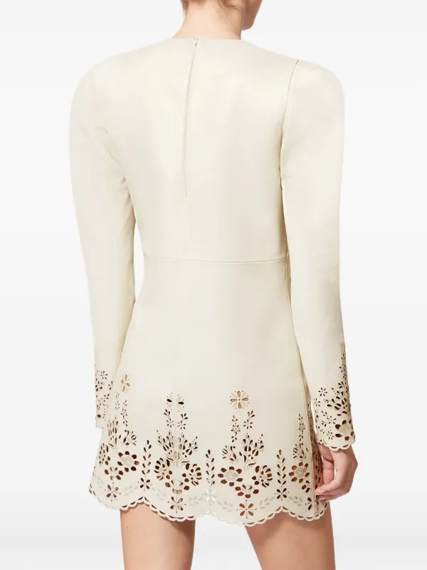 Isabel Marant Nala Floral Mini Dress - Neutrals