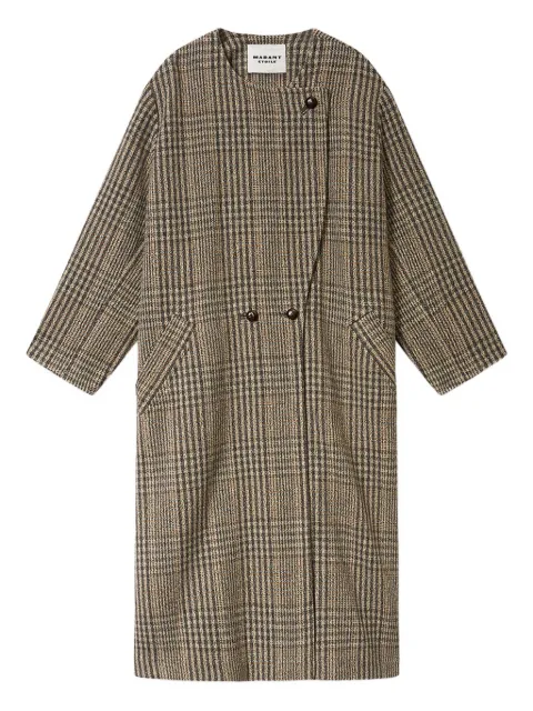 MARANT ÉTOILE Renee checked button coat