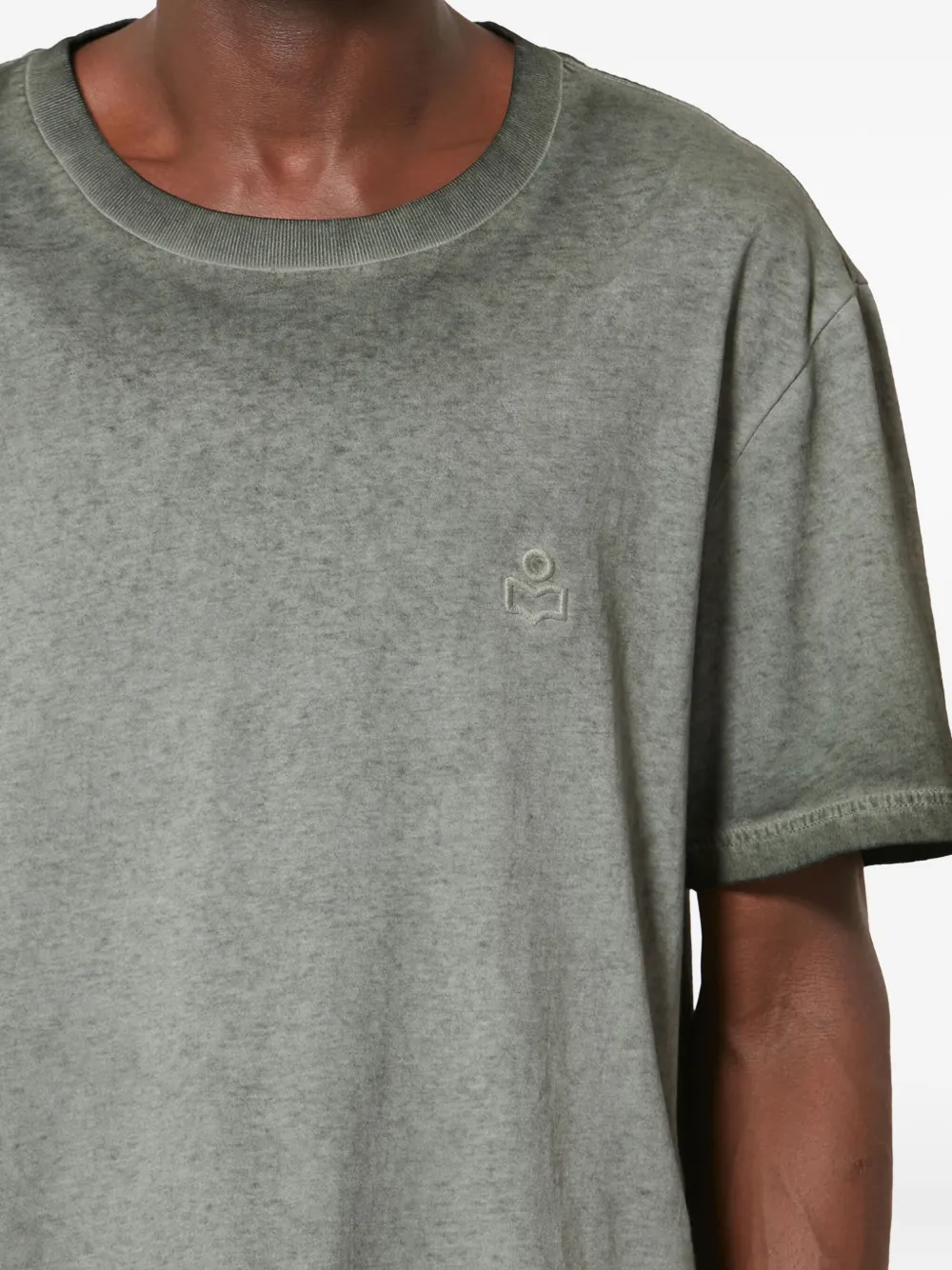 ISABEL MARANT T-shirt met geborduurd logo Groen