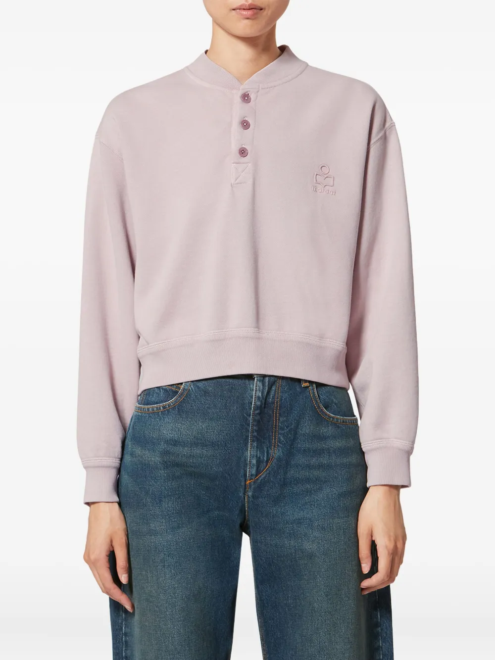  Marant étoile Simony Embroidered Sweatshirt - Pink 