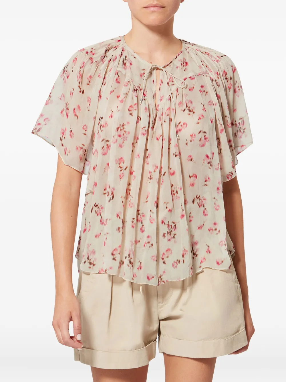MARANT ÉTOILE Neslya Top in Neutrals, view 3