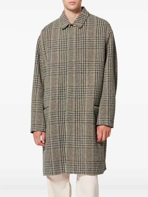 MARANT Franco checked single-breasted coat
