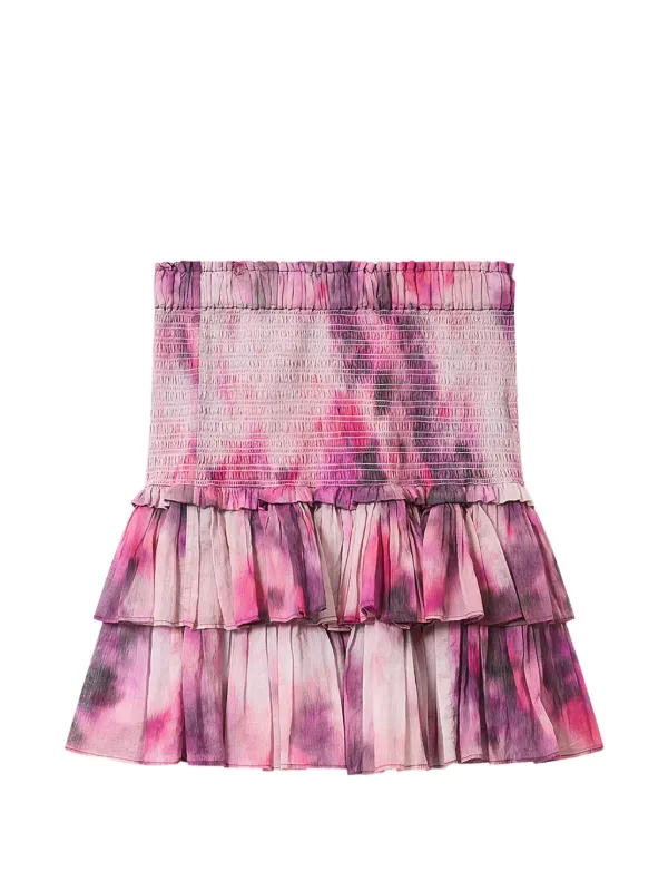 Marant Étoile Naomi Ruffled Mini Skirt in Pink