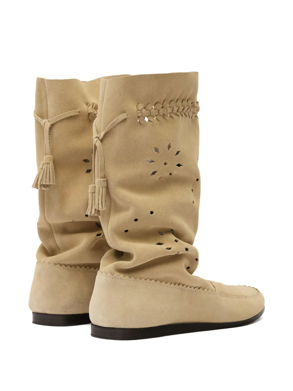 ISABEL MARANT Laarzen met kwastje en uitgesneden details Beige