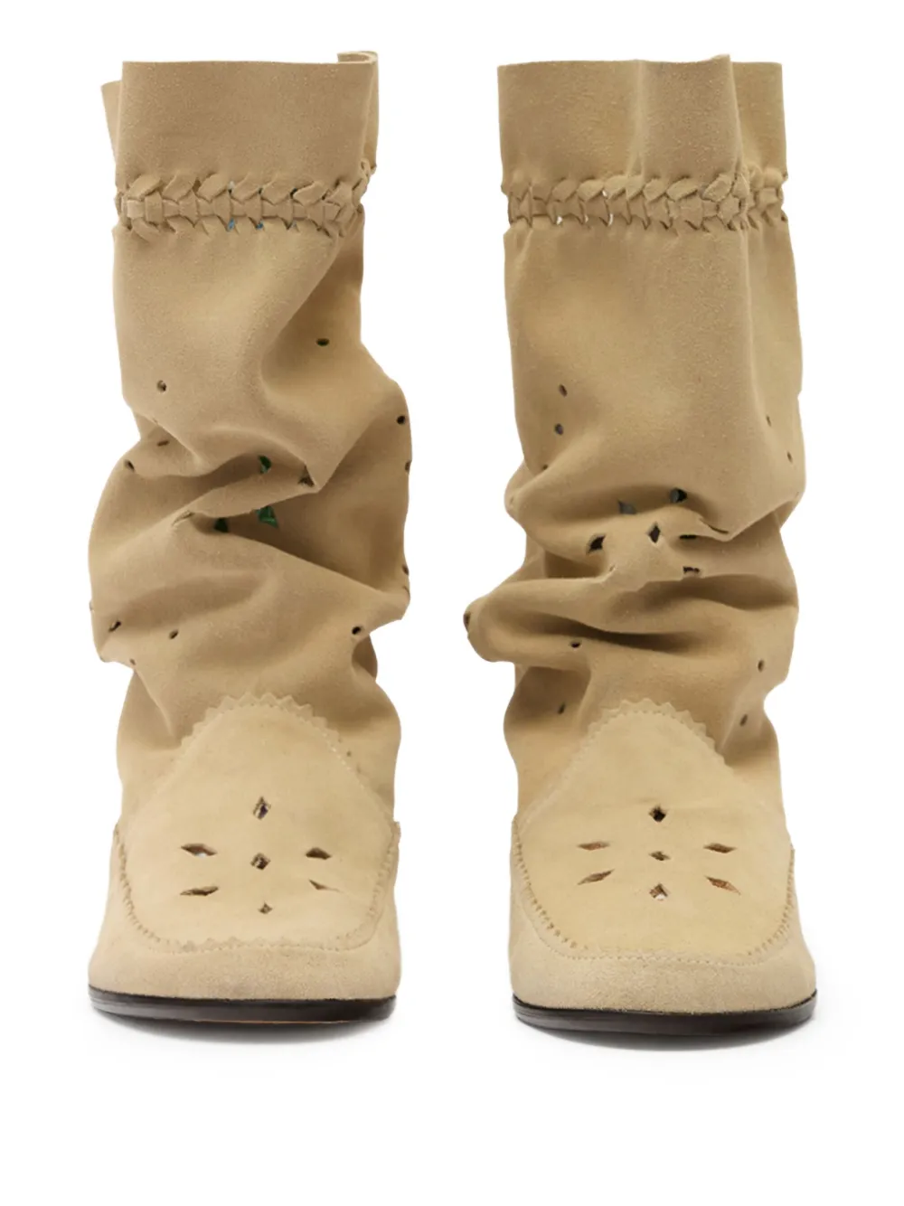ISABEL MARANT Laarzen met kwastje en uitgesneden details Beige