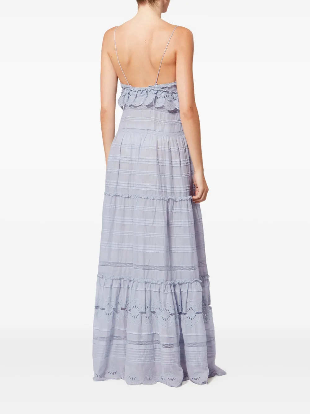  Marant étoile Paule Ruffled Maxi Dress - Blue 