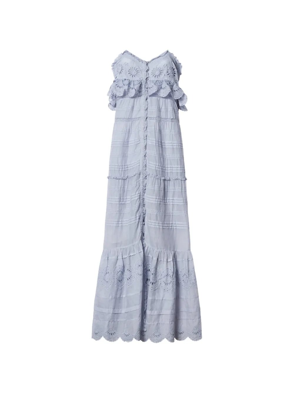 MARANT ÉTOILE Gerüschtes Paule Maxikleid - Blau