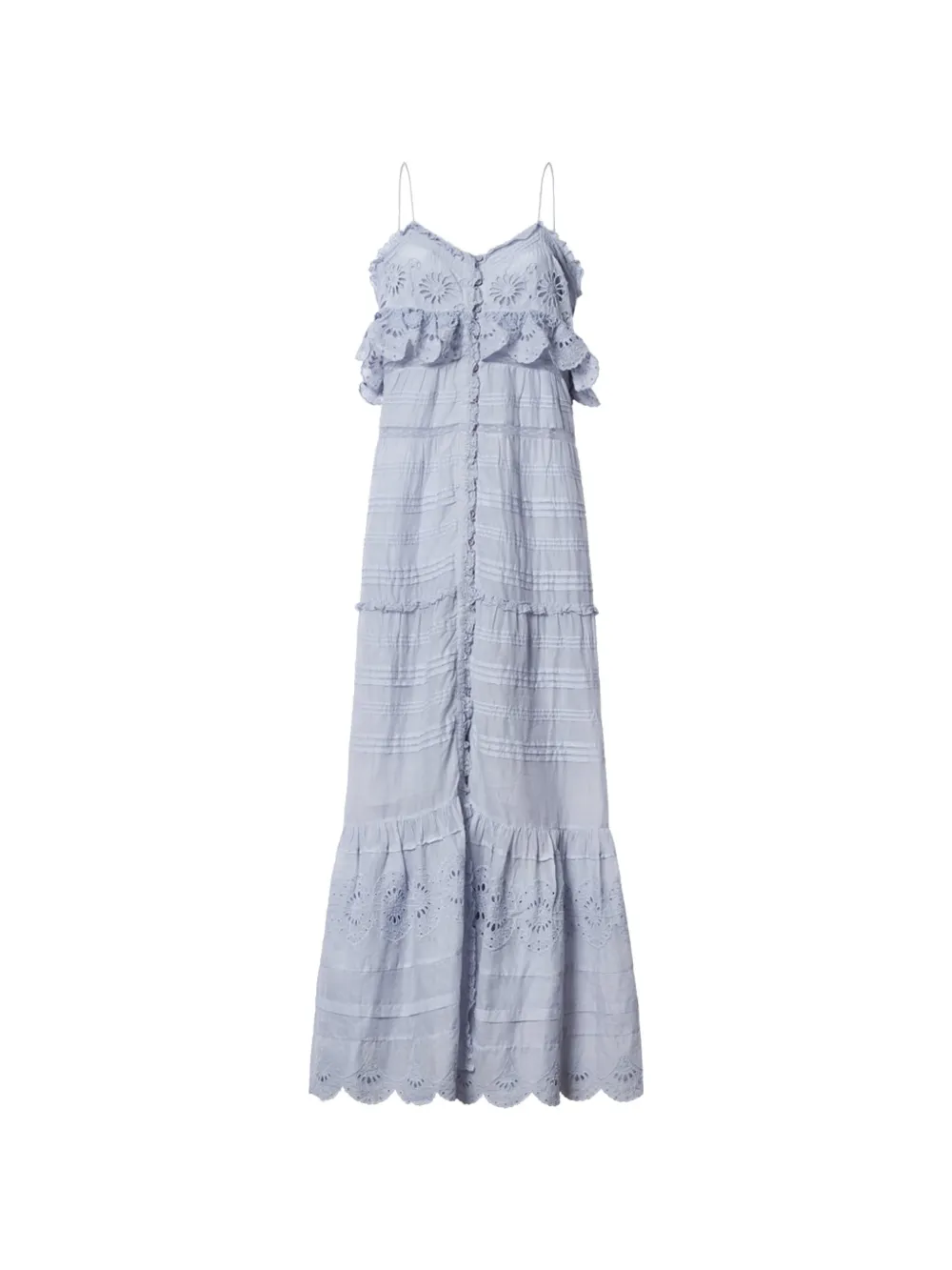 MARANT ÉTOILE Abito lungo Paule con ruches - Blu
