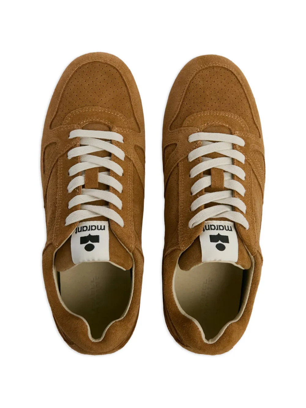 ISABEL MARANT Senny low-top leren sneakers Bruin