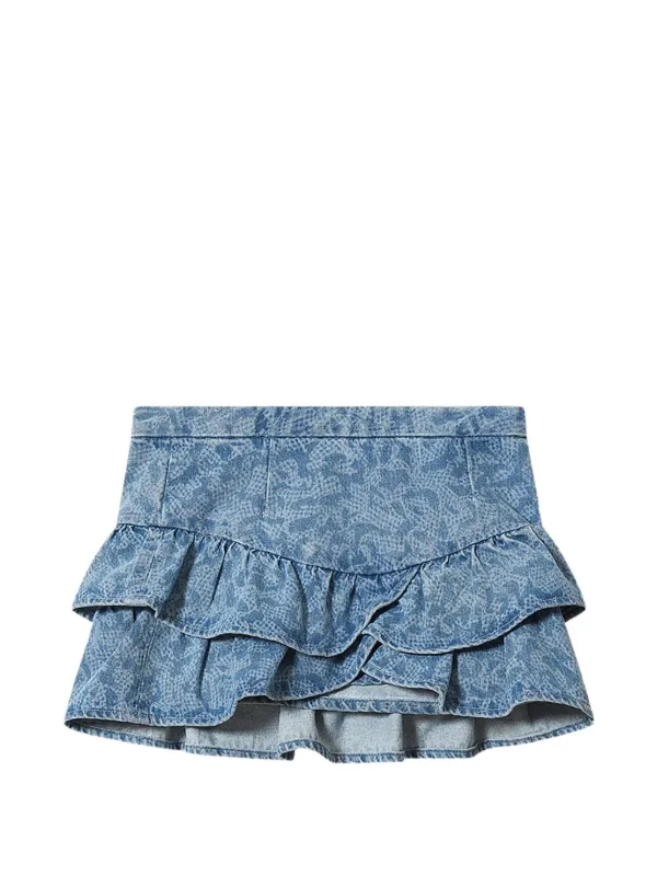 Marant Étoile LEYJE Ruffled Mini Skirt in Blue